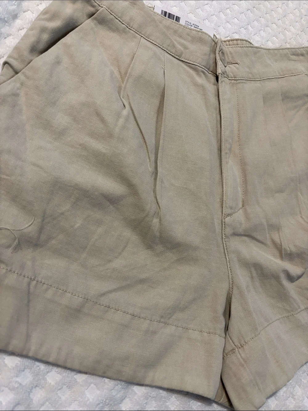 Joie Khaki High-Waist Pleated Women's Shorts‎